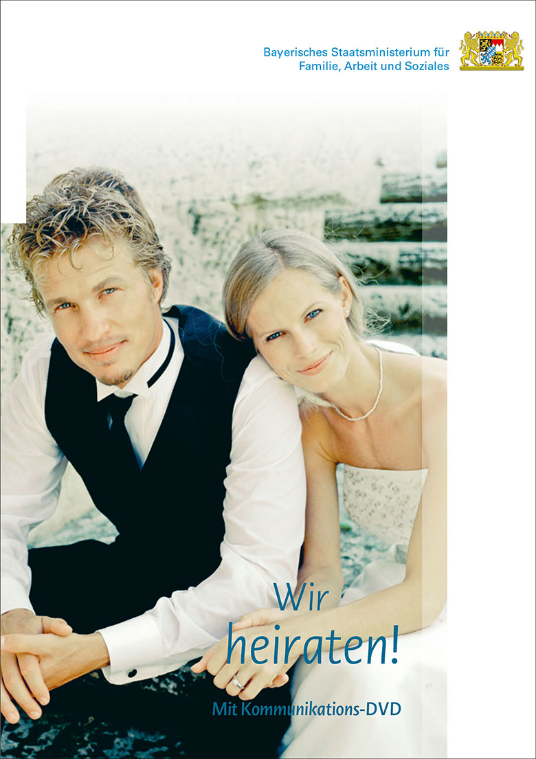 Titelbild der Broschüre „Wir heiraten“