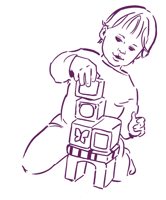 Illustration: Kind beim Spielen 