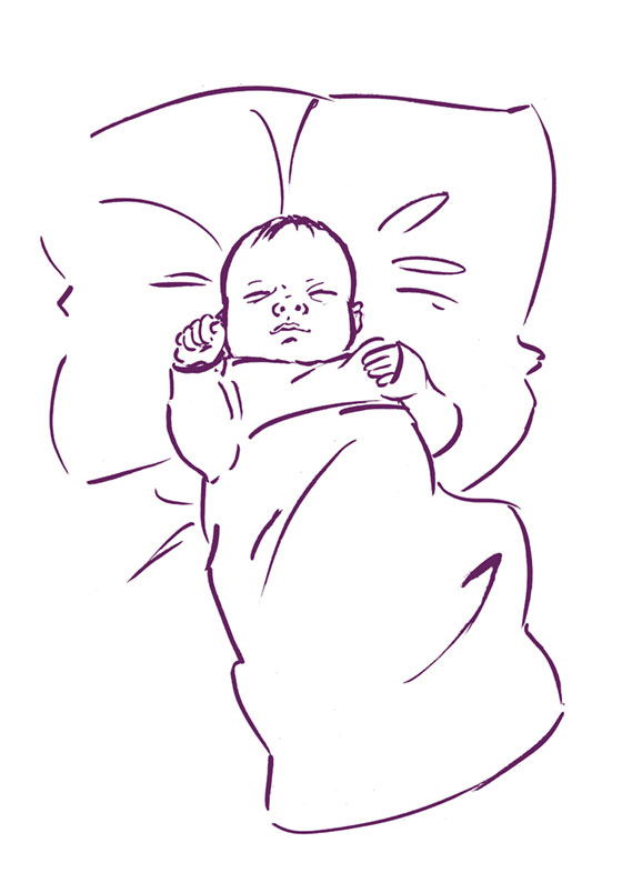 Illustration: Schlafendes Baby
