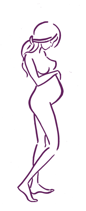 Illustration: Schwangere Frau